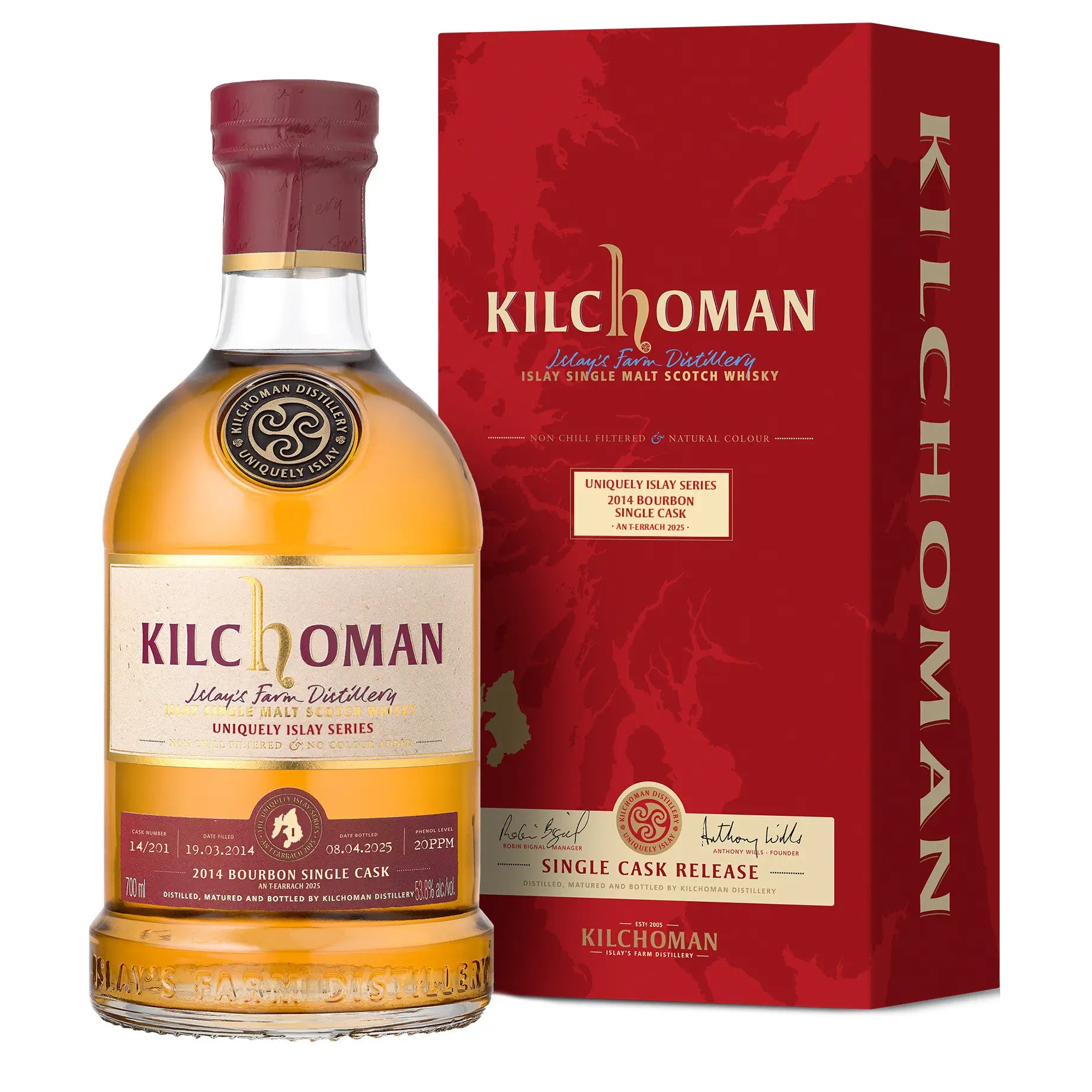 Kilchoman Bourbon Single Cask Uniquely Islay An T-Earrach 2014/2025 Islay Single Malt Scotch Whisky