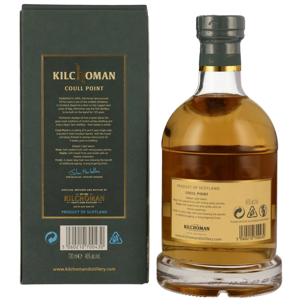 Kilchoman Coull Point Islay Single Malt Scotch Whisky