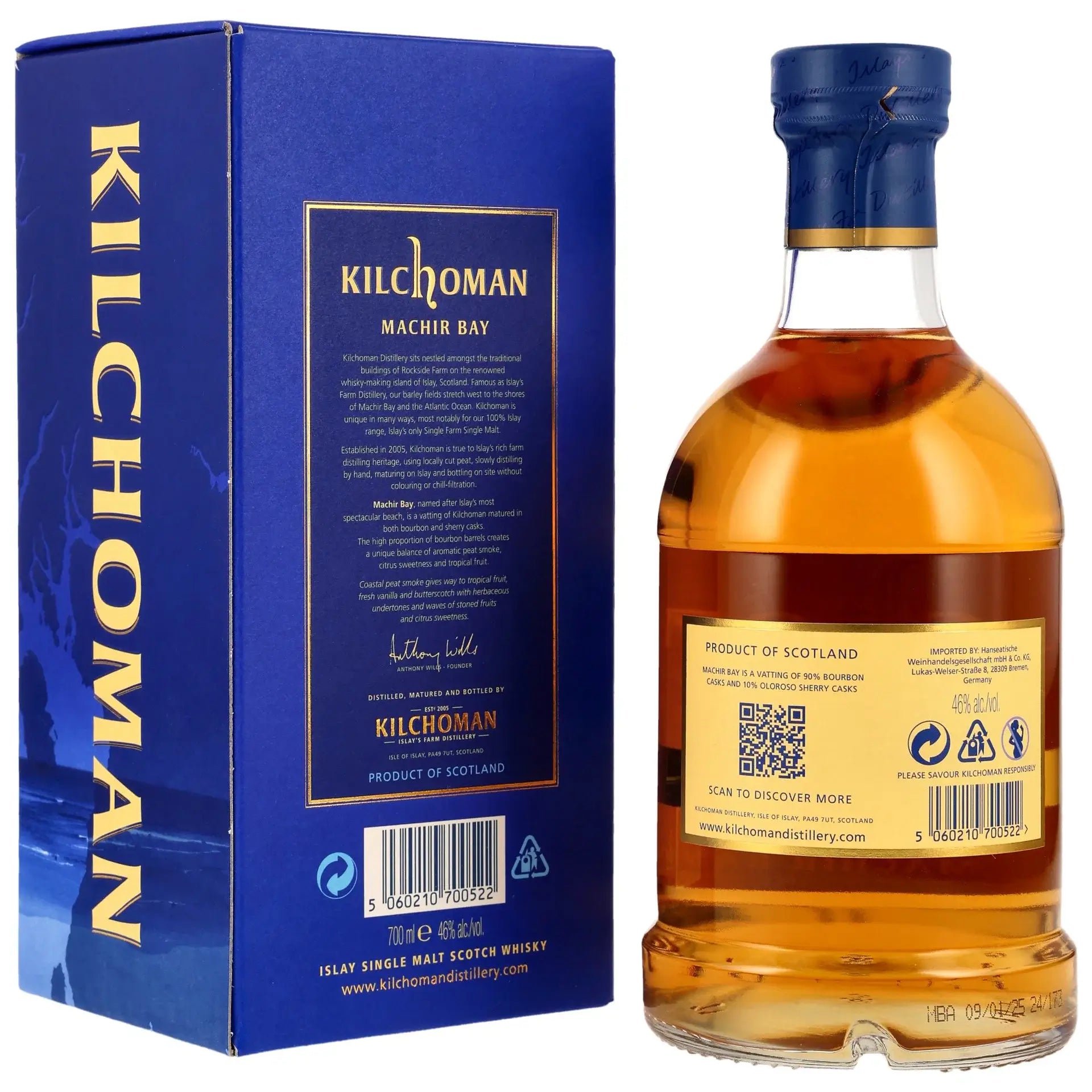 Kilchoman Machir Bay rauchiger Islay Single Malt Scotch Whisky