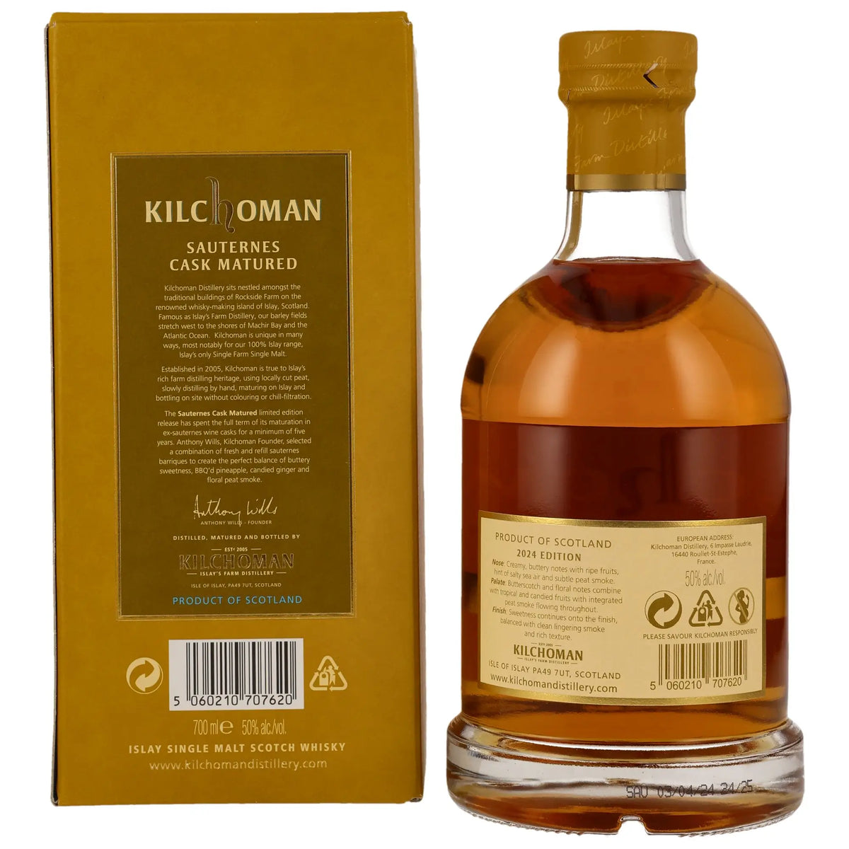 Kilchoman Sauternes Cask Matured slay Single Malt Scotch Whisky 