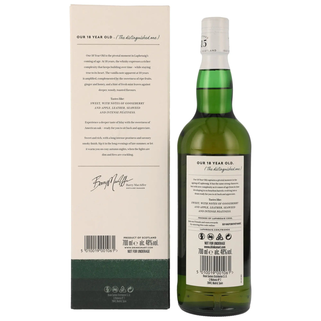 Laphroaig 18 Jahre Islay Single Malt Scotch Whisky