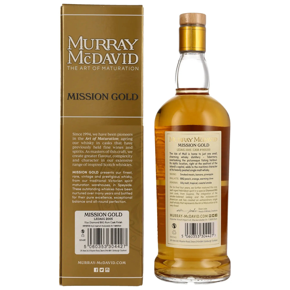 Ledaig Mission Gold Diamond SXG Rum 17 Jahre 2005/2023 Single Malt Scotch Whisky