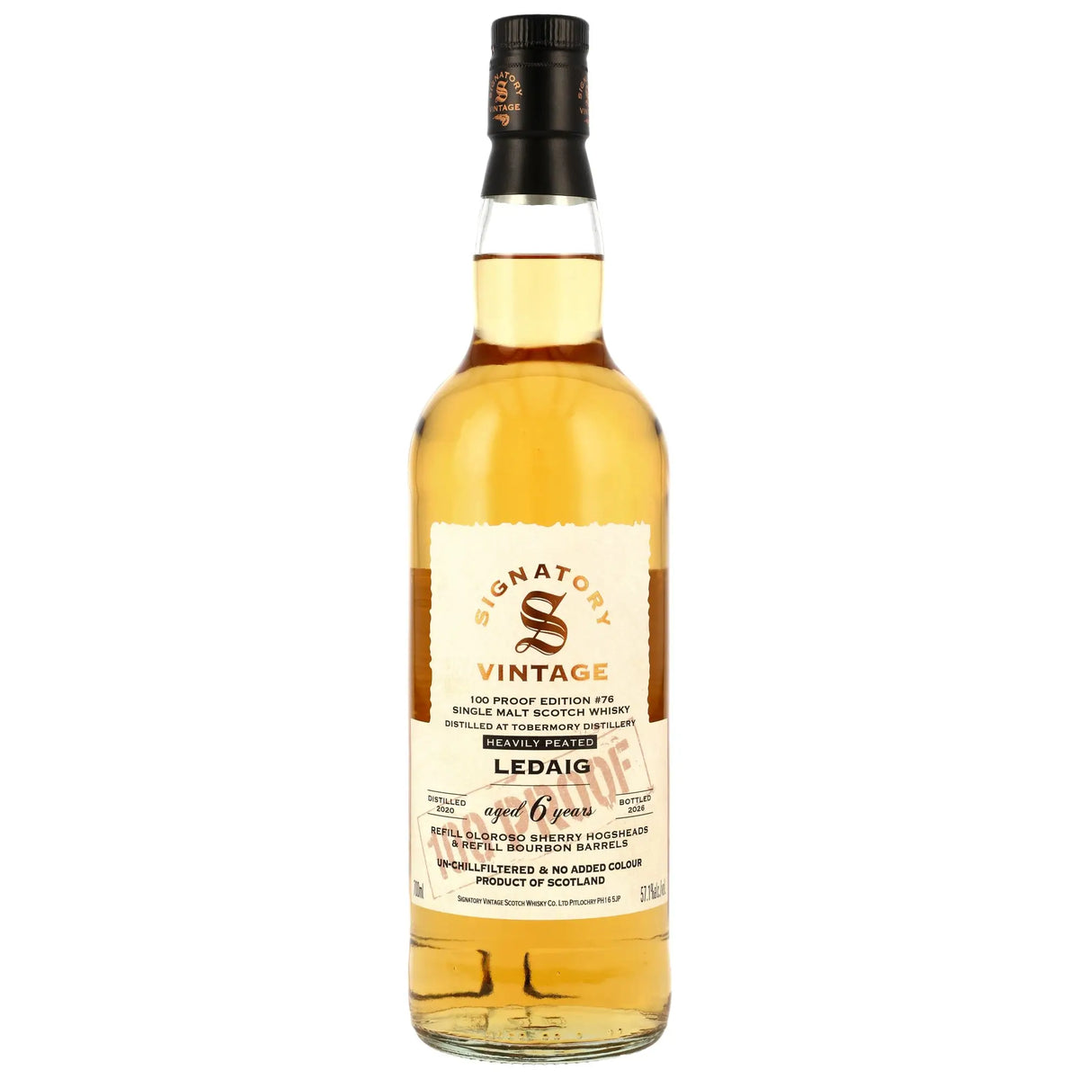 Ledaig Heavily Peated 100 Proof Edition #76 6 Jahre 2020/2026 Single Malt Scotch Whisky