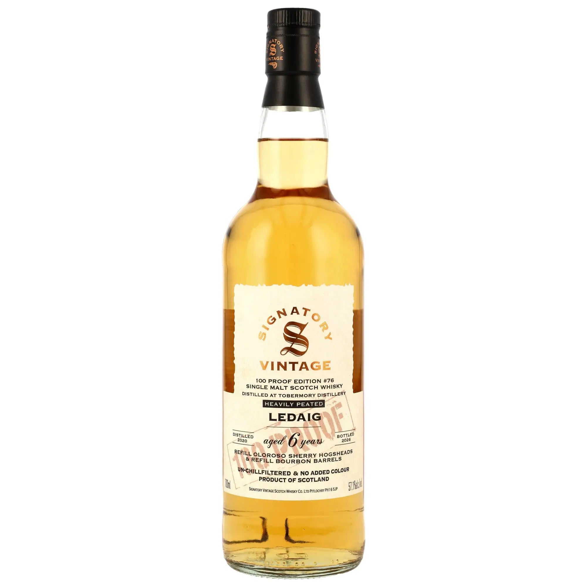 Ledaig Heavily Peated 100 Proof Edition #76 6 Jahre 2020/2026 Single Malt Scotch Whisky