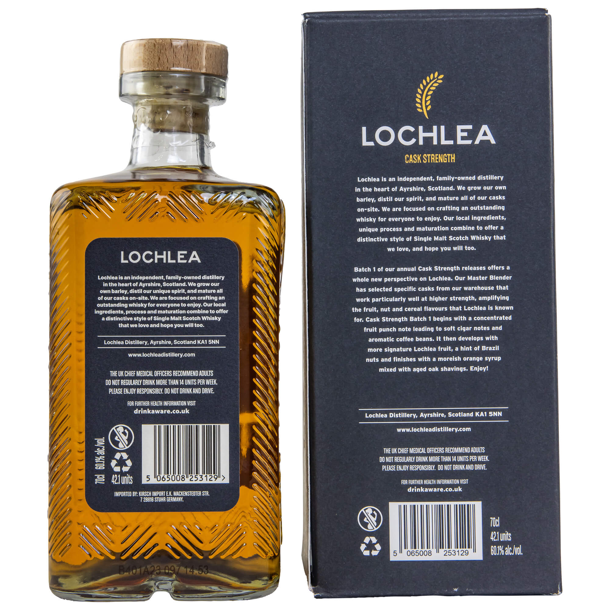Lochlea Cask Strength Batch 1 Whisky