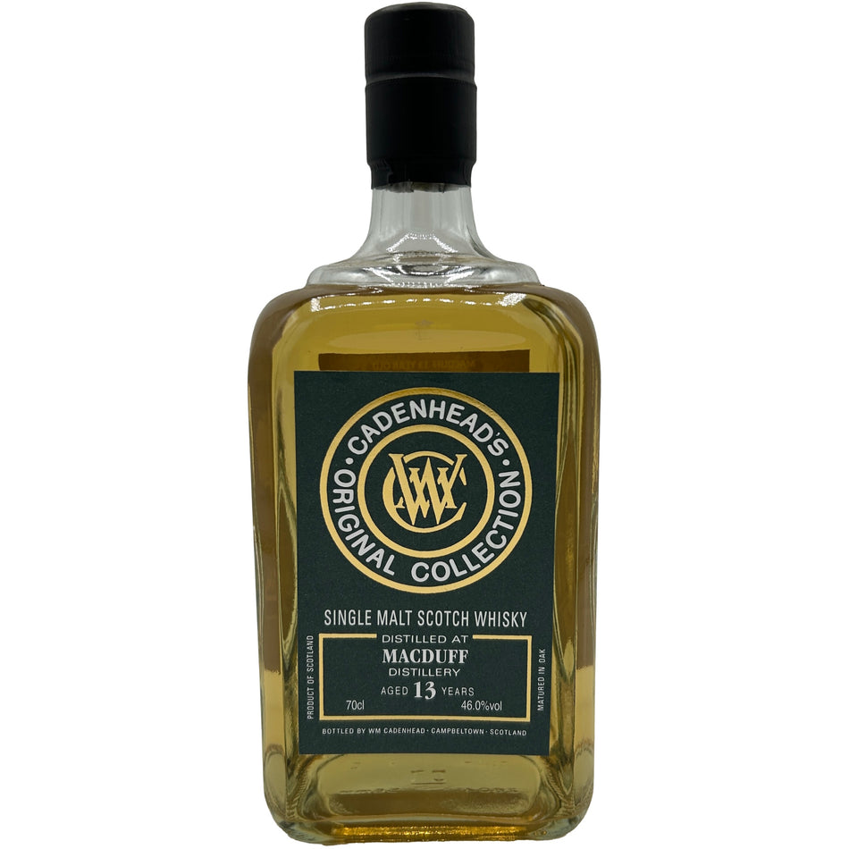 Vorderseite der Whiskyflasche Macduff Cadenhead's Original Collection 13 Jahre
