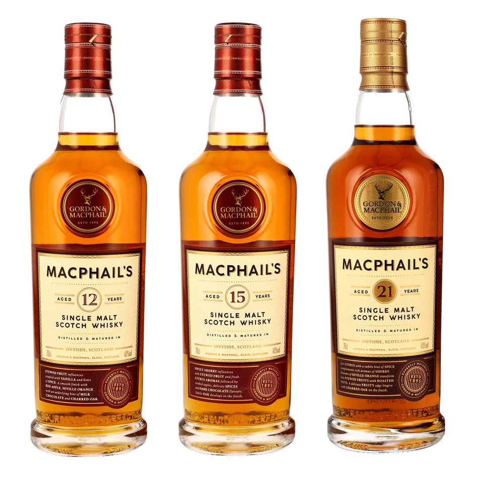 MacPhail's Whisky Set 12 Jahre 15 Jahre 21 Jahre