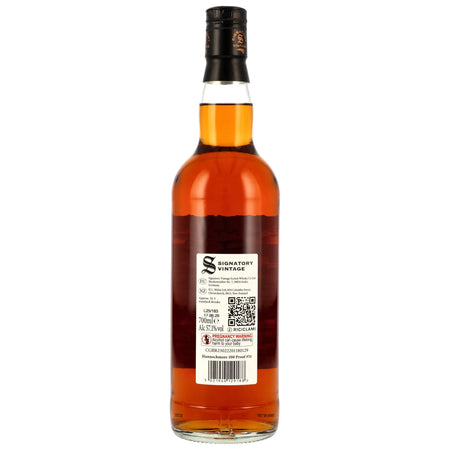 Rückseite der Whiskyflasche Mannochmore 100 Proof Edition #51 11 Jahre 2014/2025 Single Malt