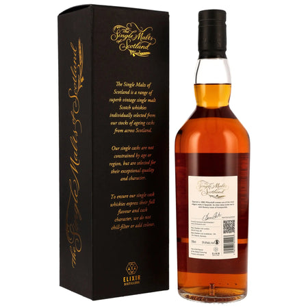 Rückseite der Flasche und Verpackung vom Blair Athol The Single Malts of Scotland 18 Jahre 2006/2025 Single Malt Scotch Whisky