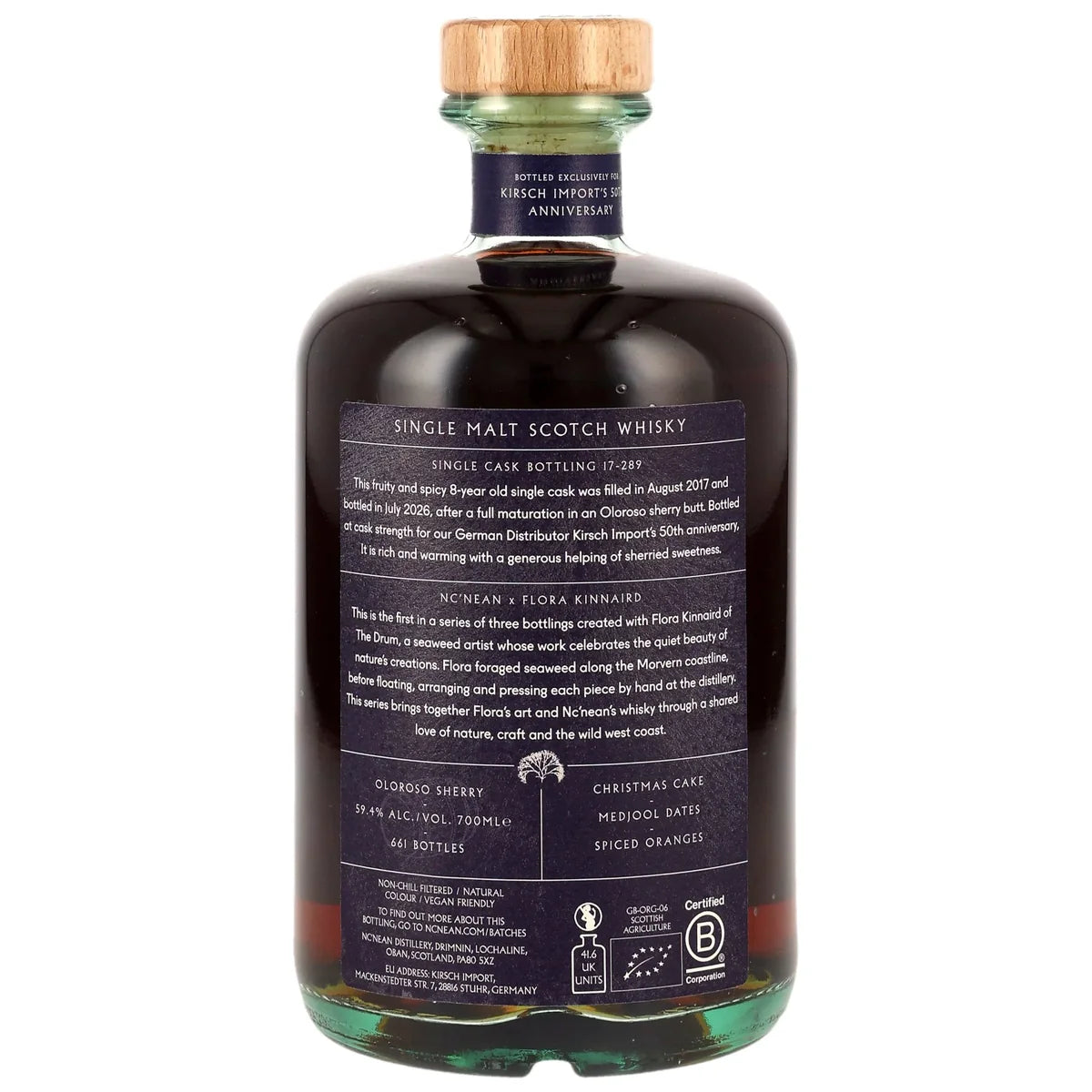 Nc’nean Organic Oloroso Sherry Butt 8 Jahre 2017/2026 Single Malt Scotch Whisky