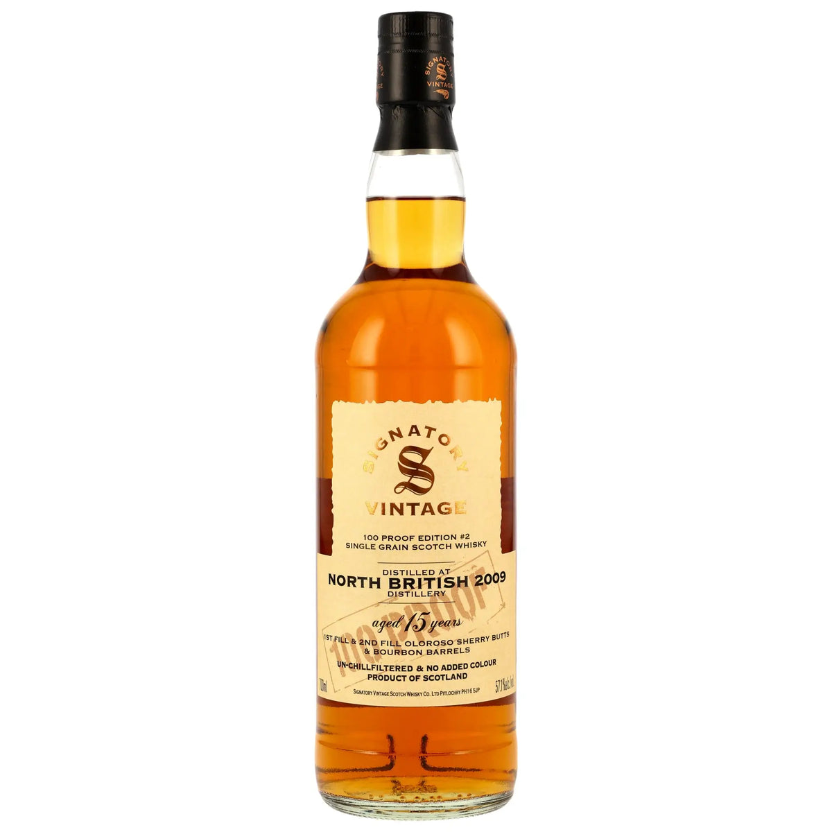 North British 100 Proof Edition #2 15 Jahre 2009/2025 Lowland Single Grain Scotch Whisky