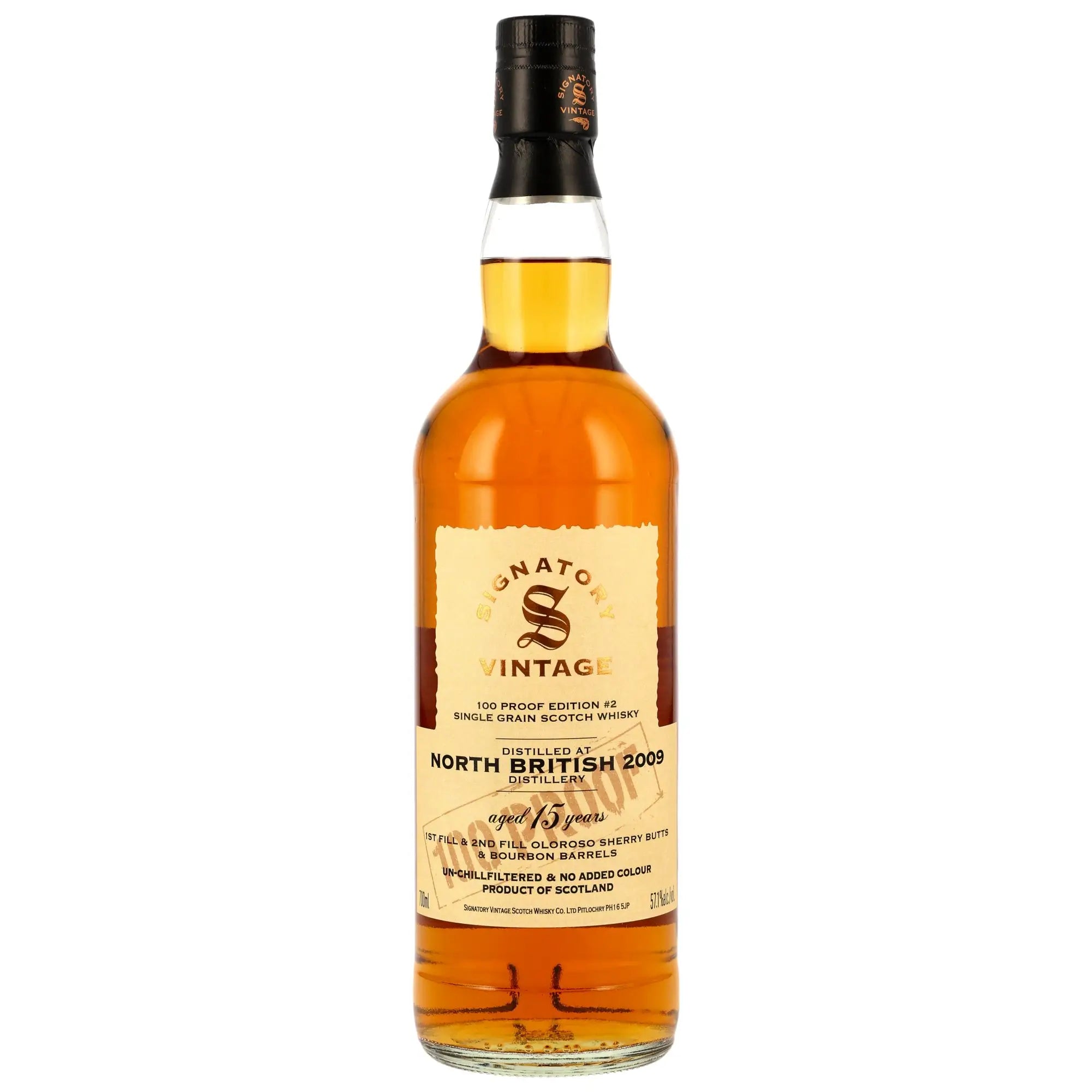 North British 100 Proof Edition #2 15 Jahre 2009/2025 Lowland Single Grain Scotch Whisky