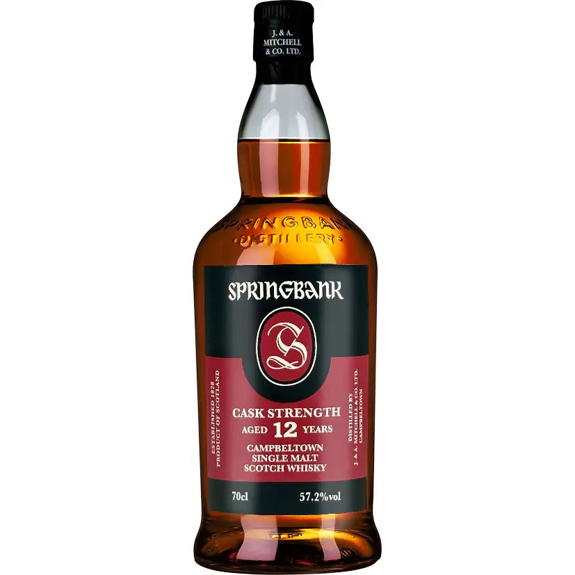 Springbank 12 Jahre Cask Strength Single Malt Whisky Flasche mit 55,9 Prozent Volumen