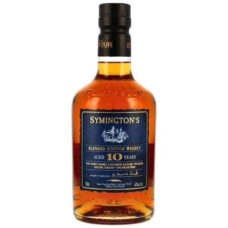 Vorderseite der Whiskyflasche Symington's Blended Scotch Whisky 10 Jahre