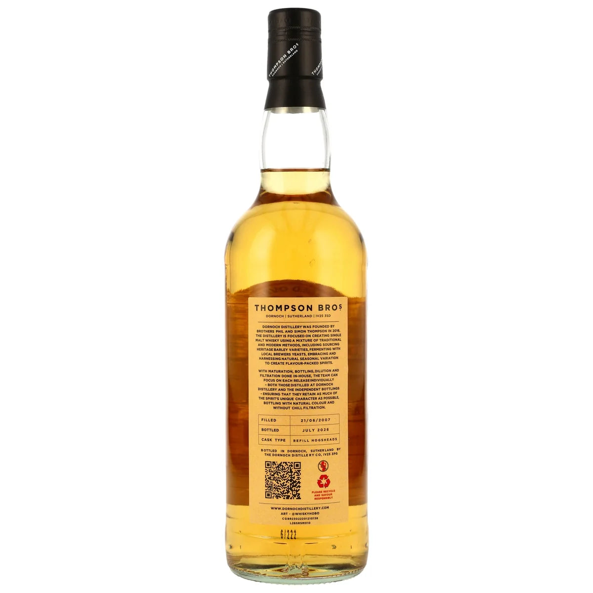 Highland Single Malt Whisky (Peated) 19 Jahre vom unabhängigen Abfüller Thompson Bros.
