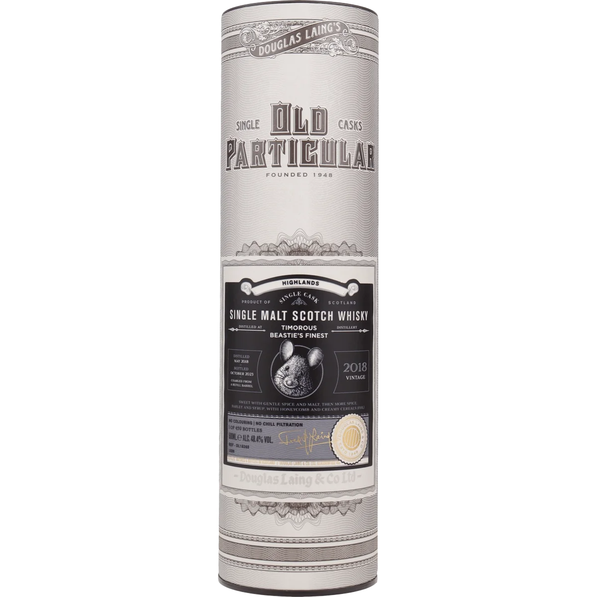 Timorous Beasties Finest 2018/2023 Highland Whisky von Douglas Laing