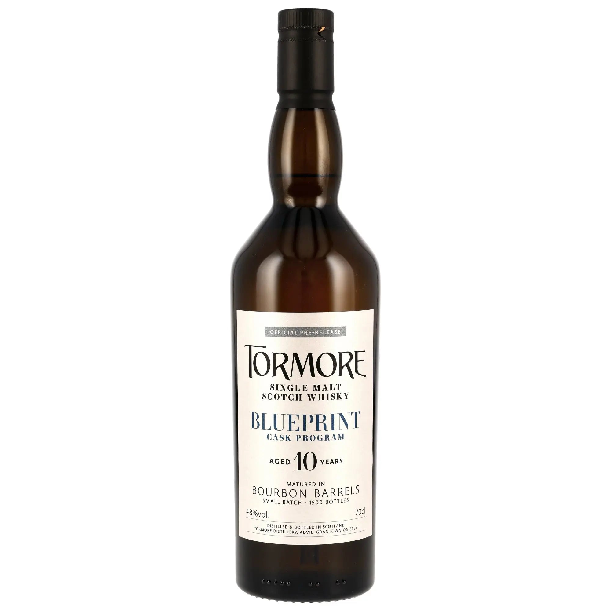 Tormore Single Malt Whisky Blueprint 10 Jahre gereift in Bourbonfässern 700ml Flasche