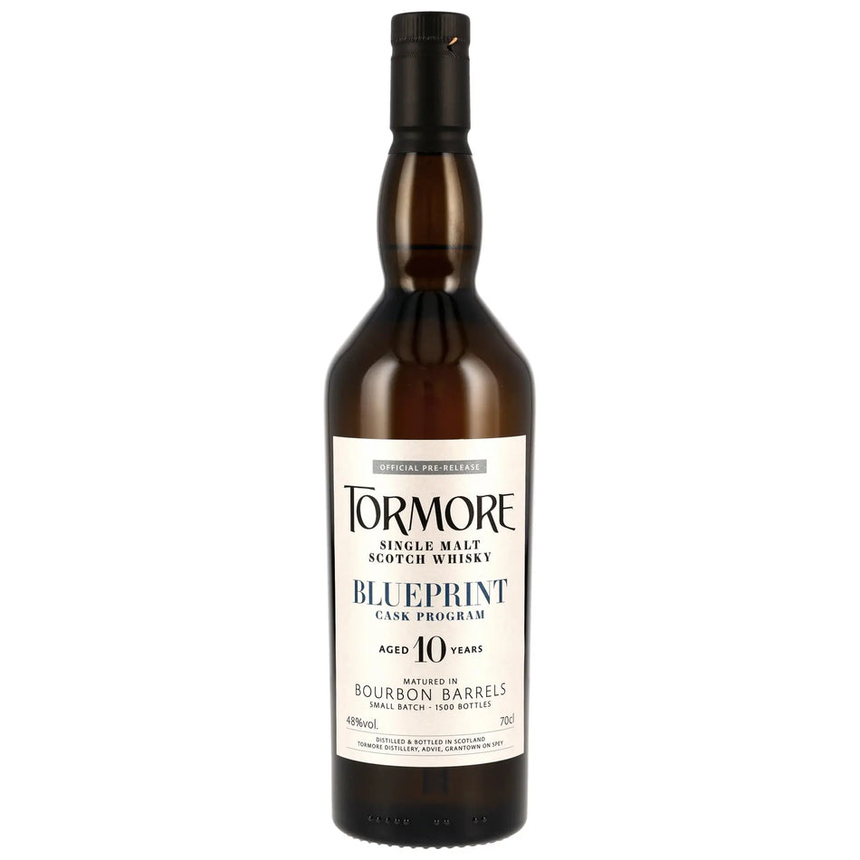 Tormore Single Malt Whisky Blueprint 10 Jahre gereift in Bourbonfässern 700ml Flasche