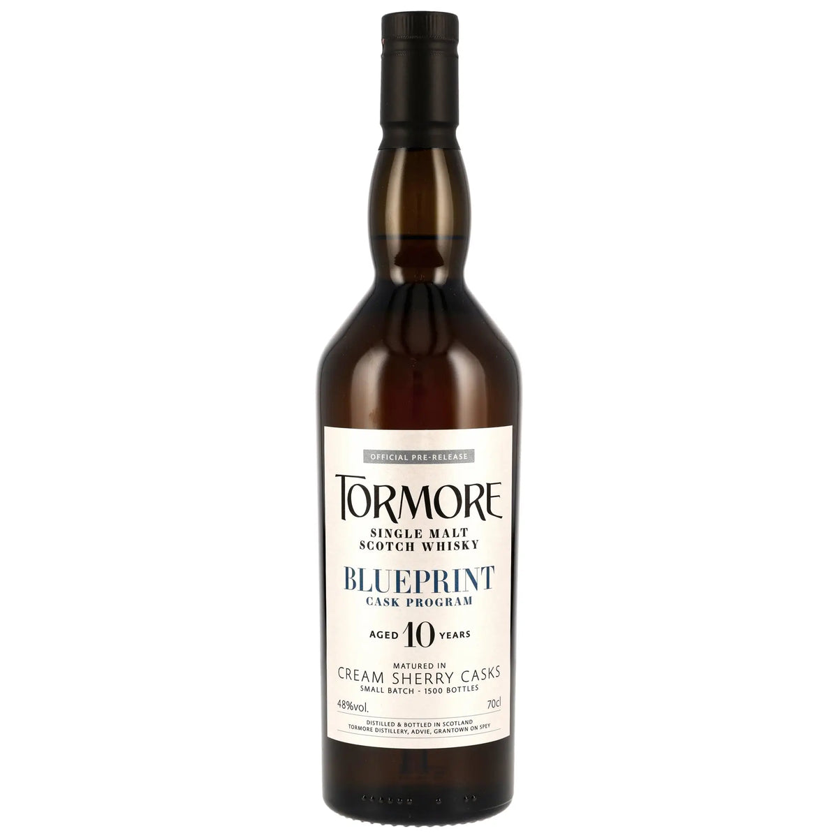 Tormore Single Malt Whisky Blueprint 10 Jahre gereift in Cream Sherry Fässern 700ml Flasche