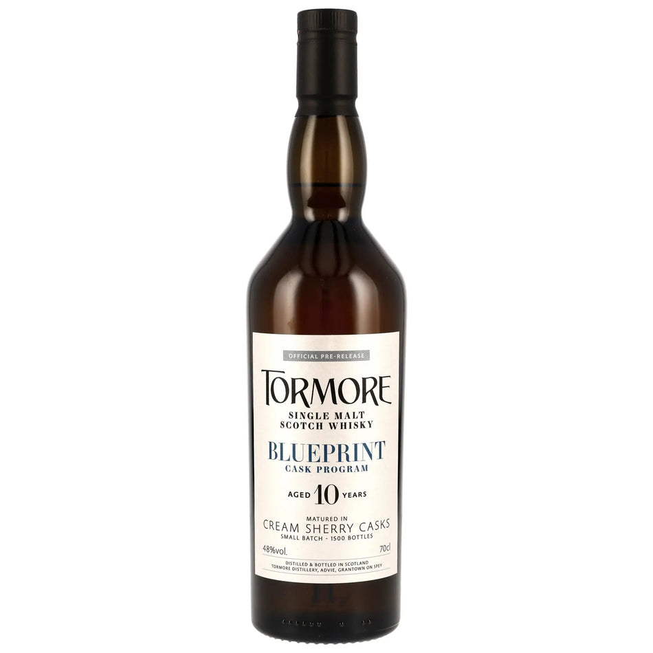 Tormore Single Malt Whisky Blueprint 10 Jahre gereift in Cream Sherry Fässern 700ml Flasche