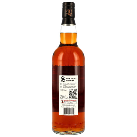 Rückseite der Single Malt Whiskyflasche Tullibardine 100 Proof Edition #44 9 Jahre 2015/2025