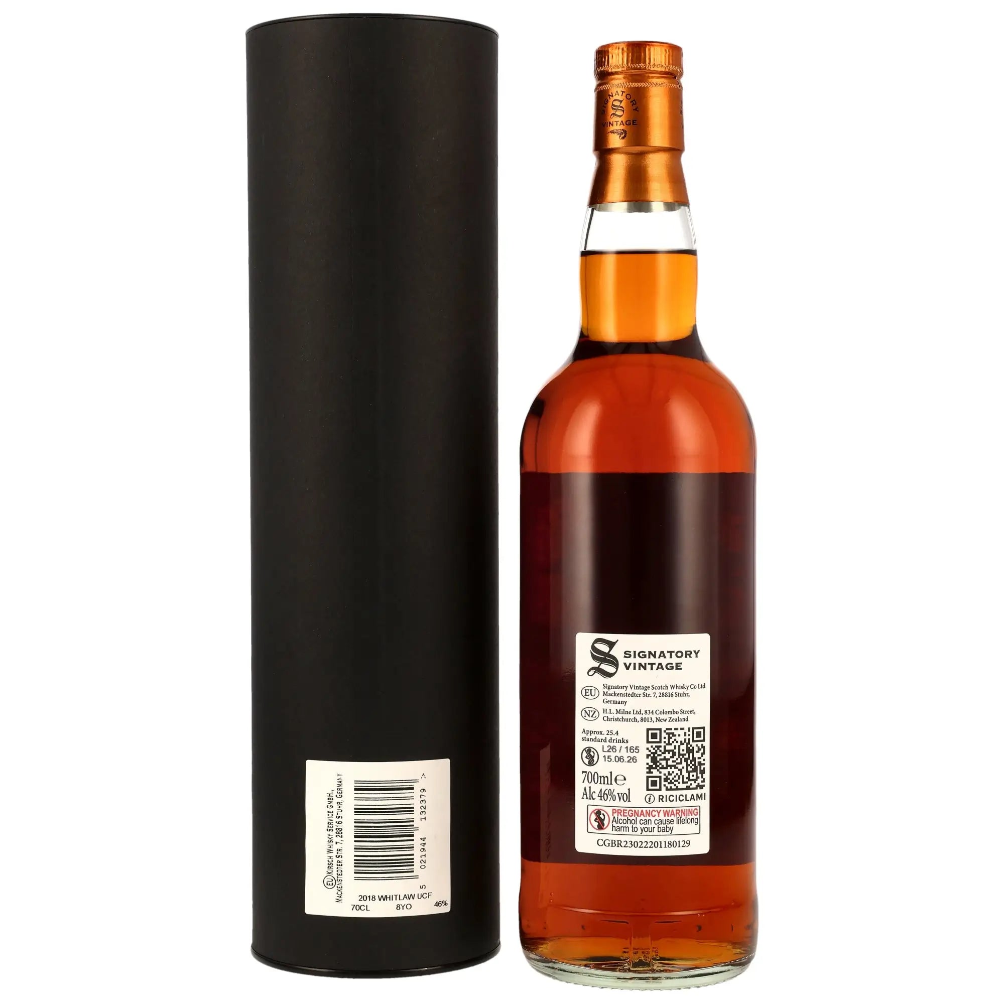 Whitlaw Un-Chillfiltered 8 Jahre 2018/2026 Whisky von Signatory Vintage
