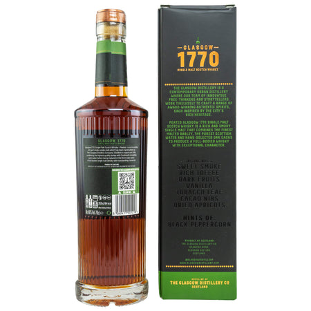 1770 Glasgow Peated Rich Smoky Lowland Single Malt Scotch Whisky