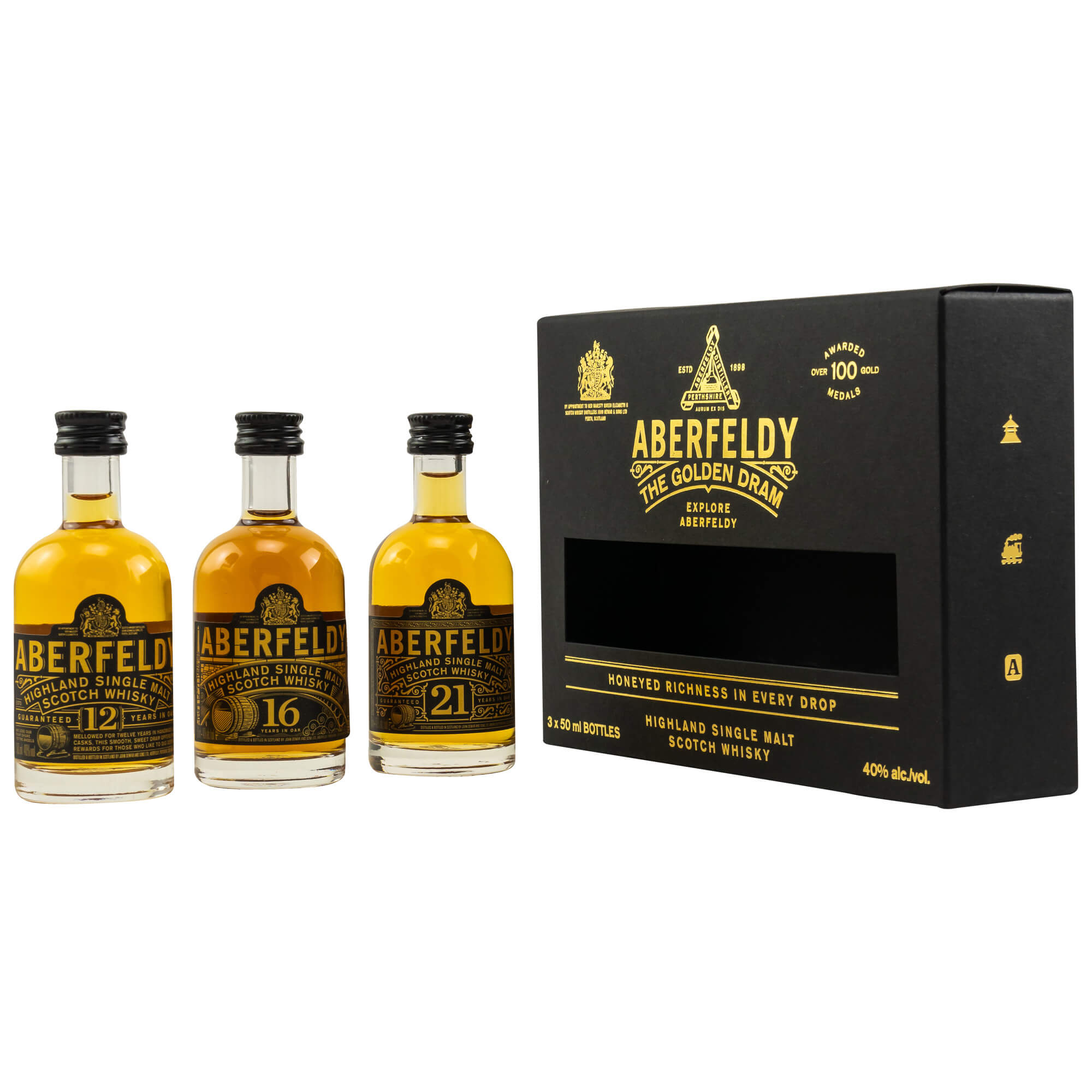 Aberfeldy Miniatursortiment Highland Single Malt Scotch Whisky