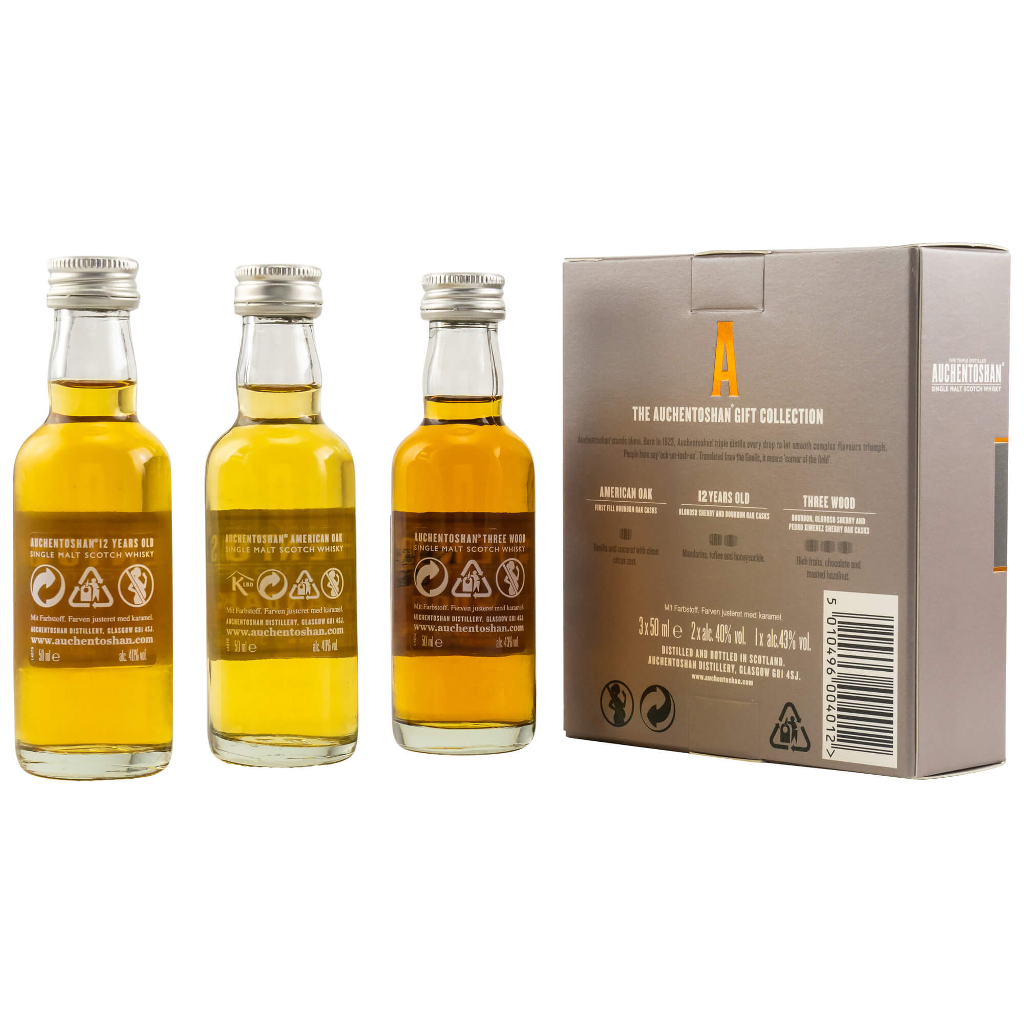 Auchentoshan Miniatursortiment Lowland Single Malt Scotch Whisky