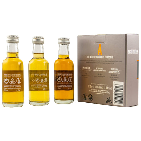 Auchentoshan Miniatursortiment Lowland Single Malt Scotch Whisky
