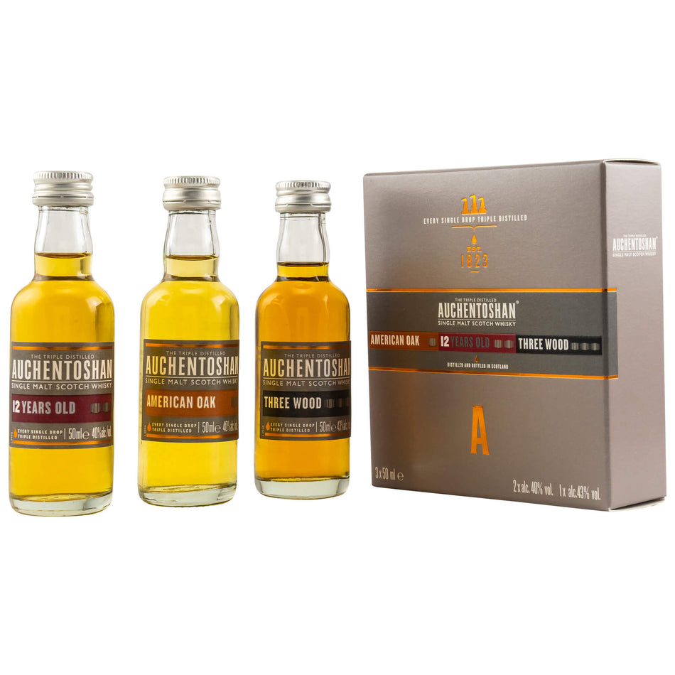 Auchentoshan Miniatursortiment Lowland Single Malt Scotch Whisky