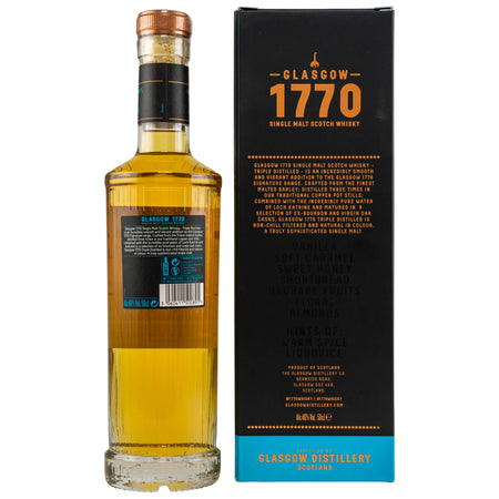 1770 Glasgow Triple Distilled Smooth and Vibrant Lowland Single Malt Scotch Whisky