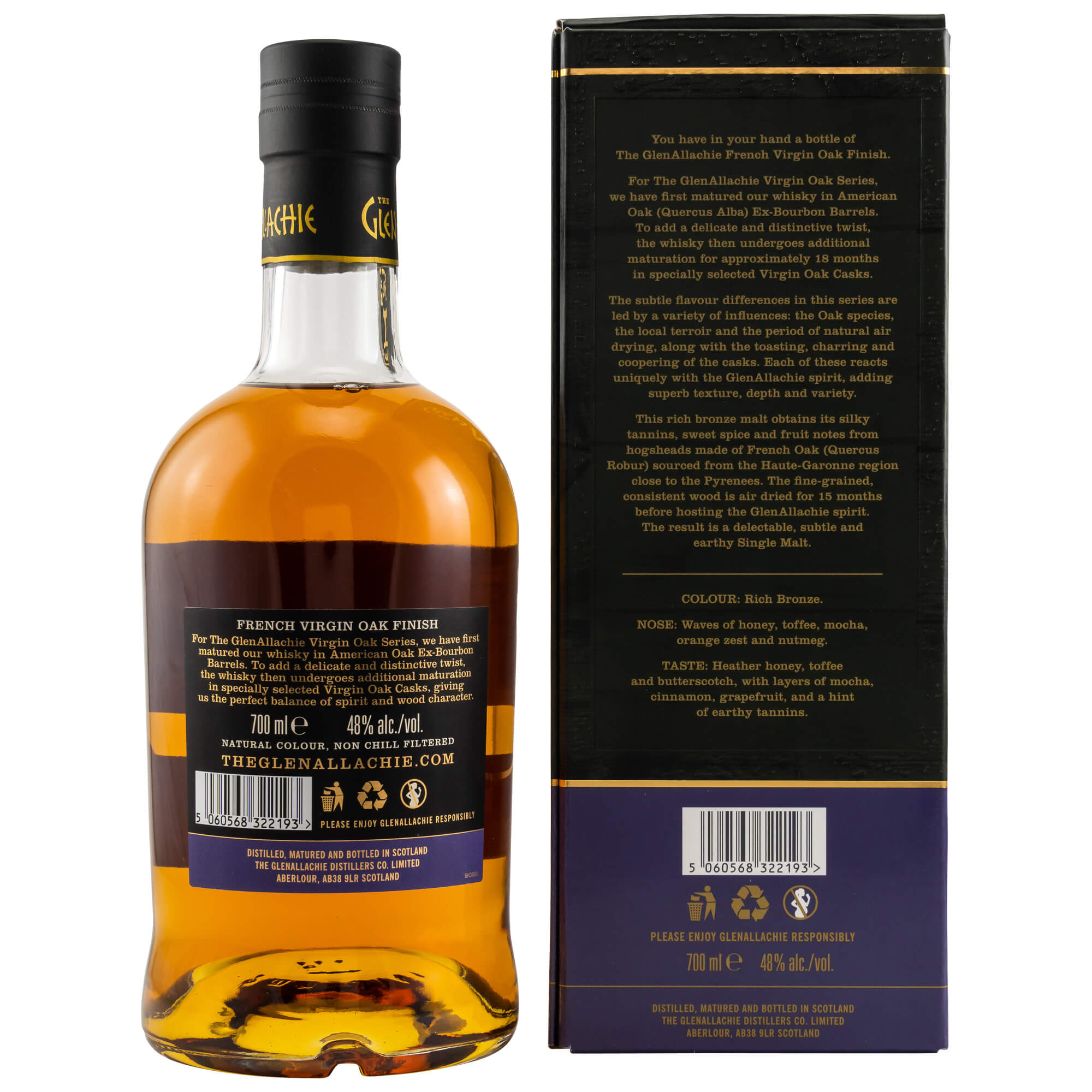 GlenAllachie 12 Jahre French Oak Wood Finish Speyside Single Malt Scotch Whisky