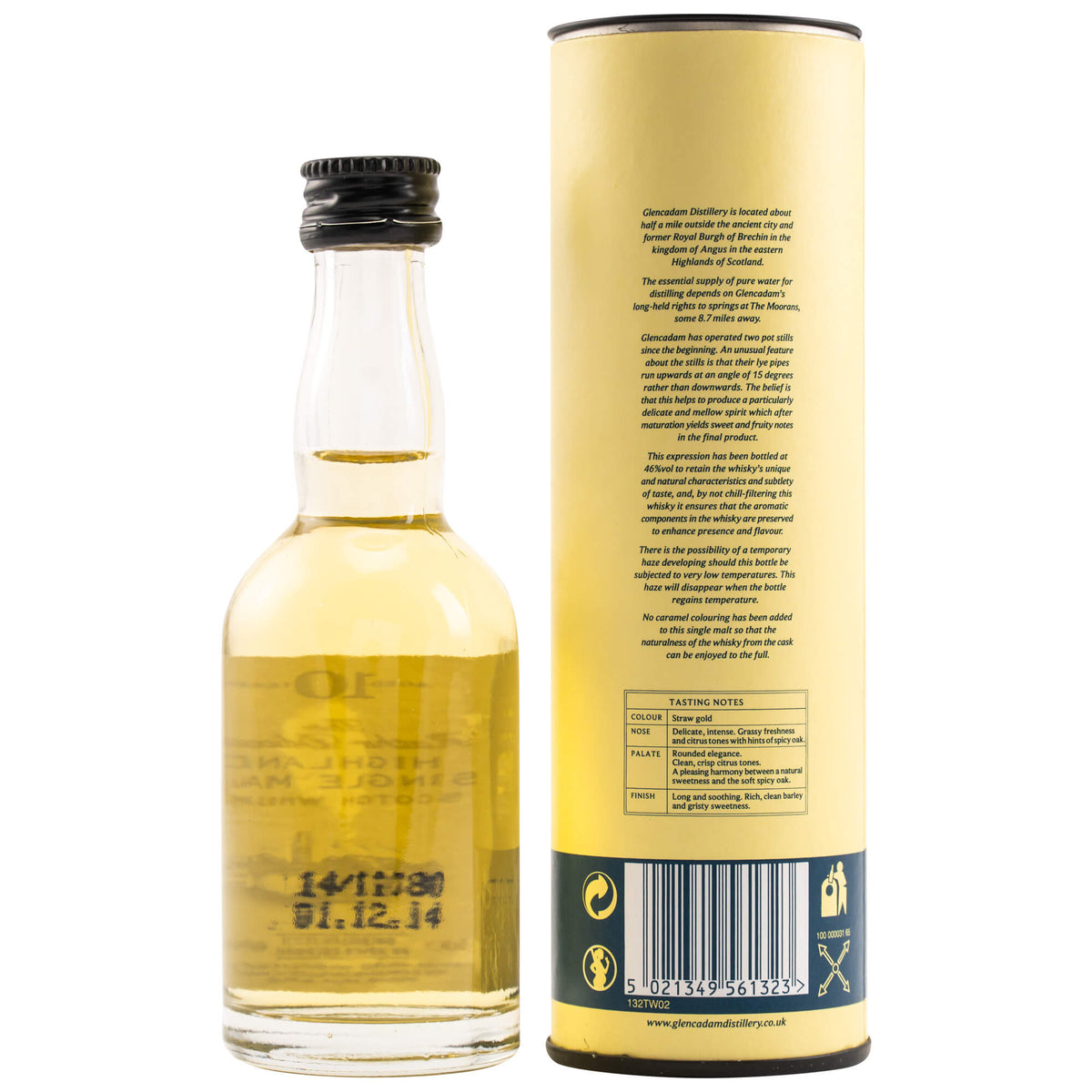 Glencadam 10 Jahre Miniatur Highland Single Malt Scotch Whisky