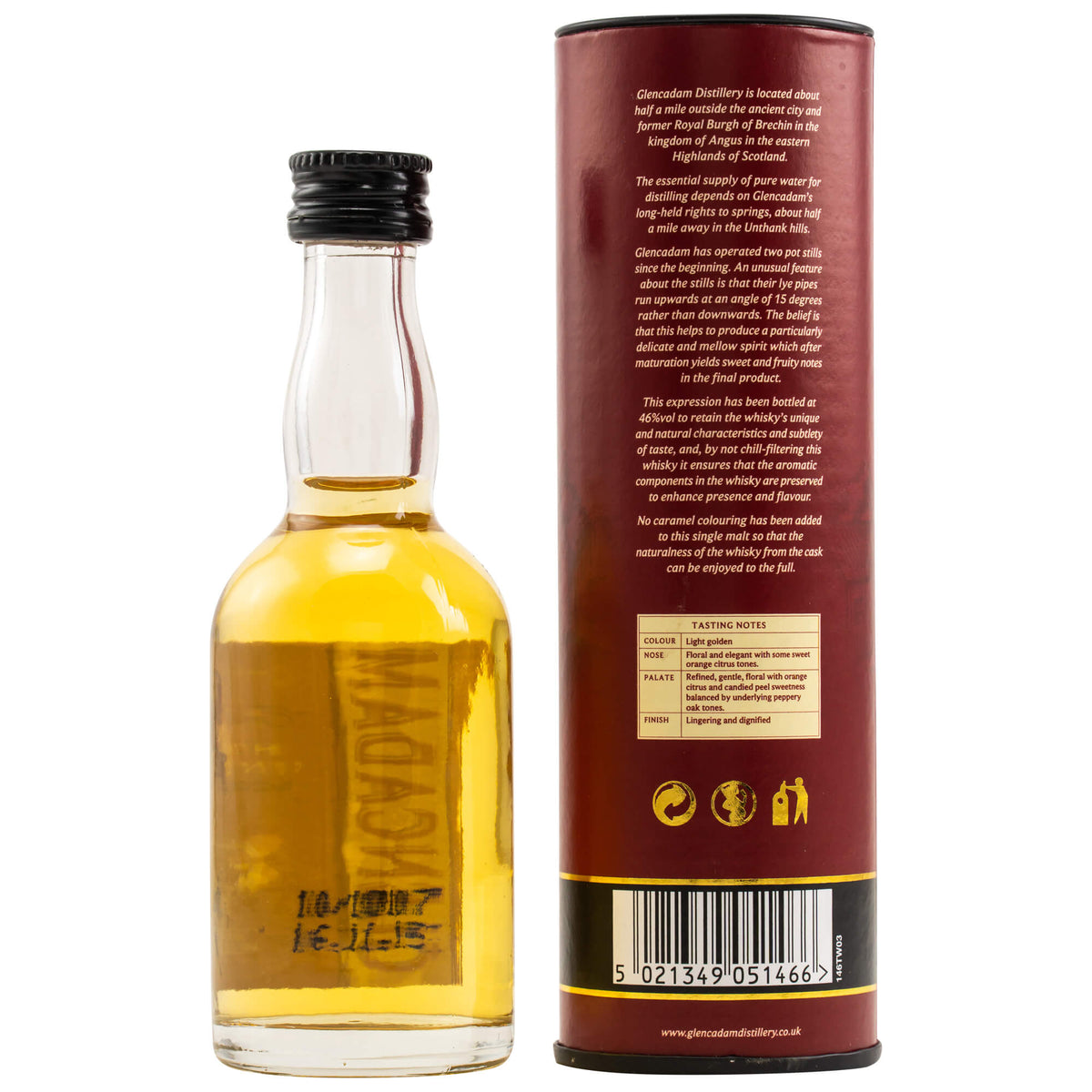 Glencadam 21 Jahre Miniatur Highland Single Malt Scotch Whisky