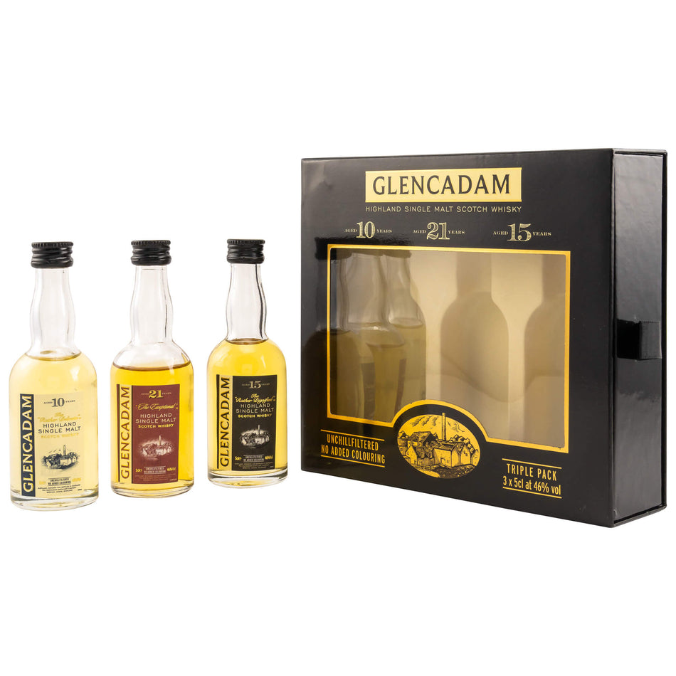 Glencadam Miniatursortiment Highland Single Malt Scotch Whisky