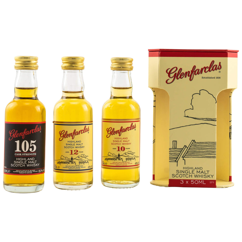 Glenfarclas Miniatursortiment 10/12/105 Single Malt Scotch Whisky
