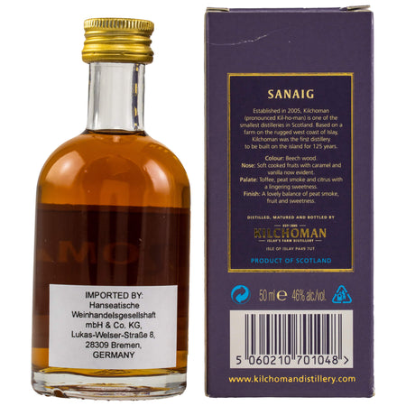 Kilchoman Sanaig Miniatur Islay Single Malt Scotch Whisky